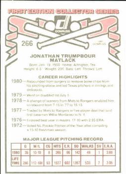 Jon Matlack  baseball card collectible - Main Image 2