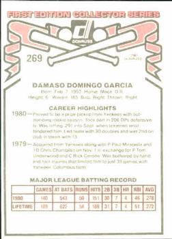 Damaso Garcia  baseball card collectible - Main Image 2