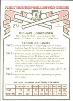 Mike Jorgensen  baseball card collectible - Main Image 2