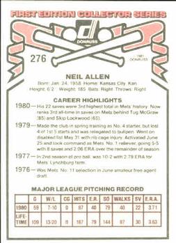 Neil Allen  baseball card collectible - Main Image 2