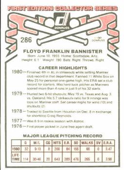 Floyd Bannister  baseball card collectible - Main Image 2