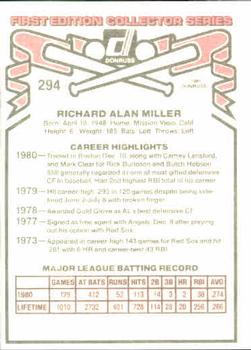 Rick Miller  baseball card collectible - Main Image 2