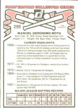 Manny Mota  baseball card collectible - Main Image 2