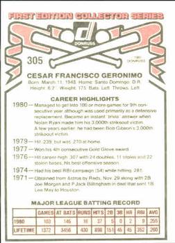 Cesar Geronimo  baseball card collectible - Main Image 2