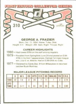 George Frazier  baseball card collectible - Main Image 2