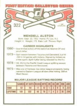 Dell Alston  baseball card collectible - Main Image 2