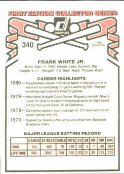 Frank White  baseball card collectible - Main Image 2