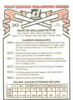 Marty Pattin  baseball card collectible - Main Image 2