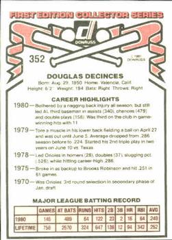 Doug DeCinces  baseball card collectible - Main Image 2
