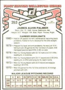 Jim Palmer  baseball card collectible - Main Image 2