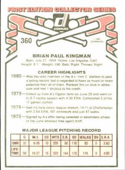 Brian Kingman  baseball card collectible - Main Image 2