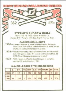 Steve Mura  baseball card collectible - Main Image 2