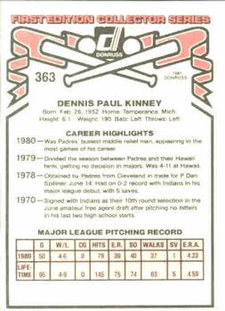 Dennis Kinney  baseball card collectible - Main Image 2