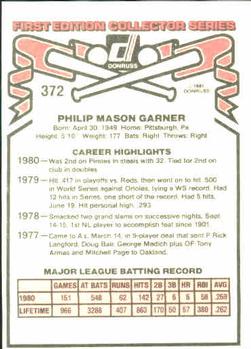 Phil Garner  baseball card collectible - Main Image 2