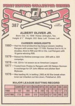 Al Oliver  baseball card collectible - Main Image 2