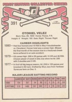 Otto Velez  baseball card collectible - Main Image 2