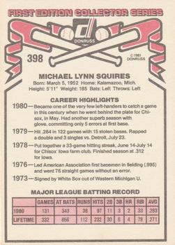 Mike Squires  baseball card collectible - Main Image 2