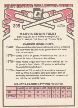 Marvis Foley  baseball card collectible - Main Image 2