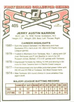 Jerry Narron  baseball card collectible - Main Image 2