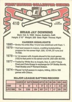Brian Downing  baseball card collectible - Main Image 2