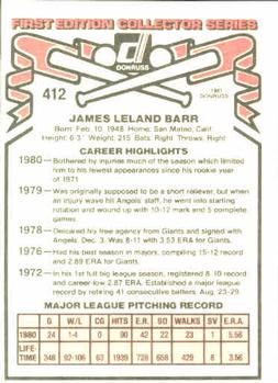 Jim Barr  baseball card collectible - Main Image 2