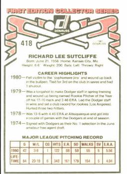 Rick Sutcliffe  baseball card collectible - Main Image 2