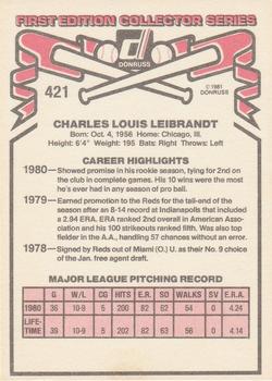 Charlie Leibrandt  baseball card collectible - Main Image 2