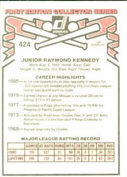 Junior Kennedy  baseball card collectible - Main Image 2