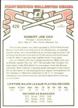 Bobby Cox  baseball card collectible - Main Image 2