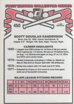 Scott Sanderson  baseball card collectible - Main Image 2