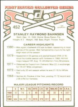 Stan Bahnsen  baseball card collectible - Main Image 2