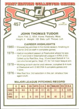 John Tudor  baseball card collectible - Main Image 2