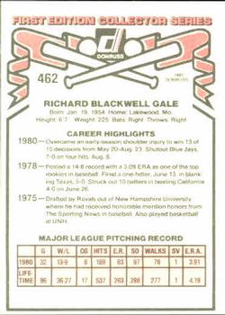 Rich Gale  baseball card collectible - Main Image 2