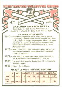 Gaylord Perry  baseball card collectible - Main Image 2