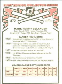 Mark Belanger  baseball card collectible - Main Image 2