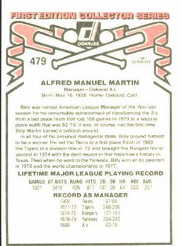 Billy Martin  baseball card collectible - Main Image 2