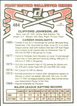 Cliff Johnson  baseball card collectible - Main Image 2