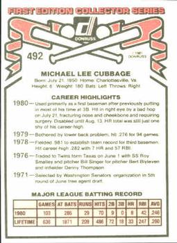 Mike Cubbage  baseball card collectible - Main Image 2