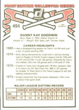 Danny Goodwin  baseball card collectible - Main Image 2