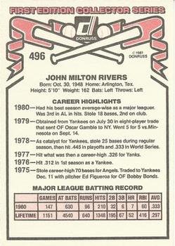 Mickey Rivers  baseball card collectible - Main Image 2