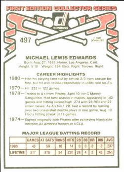 Mike Edwards  baseball card collectible - Main Image 2