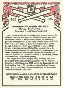 Gene Michael  baseball card collectible - Main Image 2