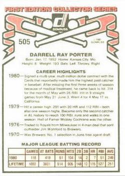 Darrell Porter  baseball card collectible - Main Image 2