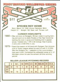 Steve Howe  baseball card collectible - Main Image 2