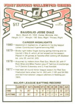 Bo Diaz  baseball card collectible - Main Image 2
