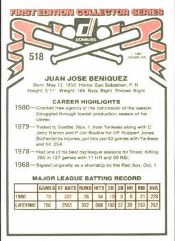Juan Beniquez  baseball card collectible - Main Image 2