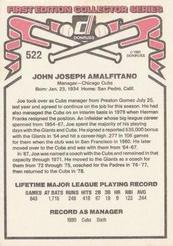 Joe Amalfitano  baseball card collectible - Main Image 2