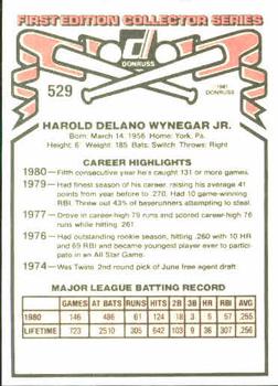 Butch Wynegar  baseball card collectible - Main Image 2