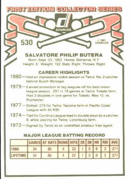 Sal Butera  baseball card collectible - Main Image 2