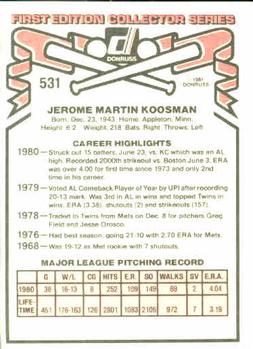 Jerry Koosman  baseball card collectible - Main Image 2
